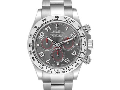 Rolex Cosmograph Daytona 116509 GRA 18k White Gold 40mm Rhodium Arabic Dial Men’s Watch