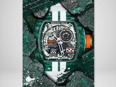 Richard Mille RM029 FQ Green and White Le Mans Classic Automatic Winding Limited Edition 40.10mm x 48.15mm White Rubber Straps Men’s Watch