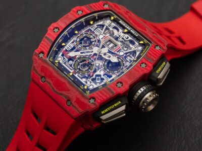 Richard Mille RM11-03 FQ Red Quartz Automatic Flyback Chronograph 49.94mm x 44.50mm Red Rubber Straps Men’s Watch