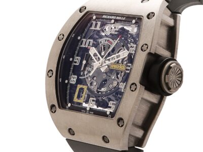 Richard Mille RM 030 RG Skeleton Automatic 50mm x 42.7mm18k Rose Gold Black Rubber Straps Men’s Watch