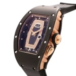 Richard Mille RM 037 RG Black Lip with Diamonds Black Ceramic Bezel 34.40mm 18K Rose Gold Case Black Rubber Straps Ladies Watch